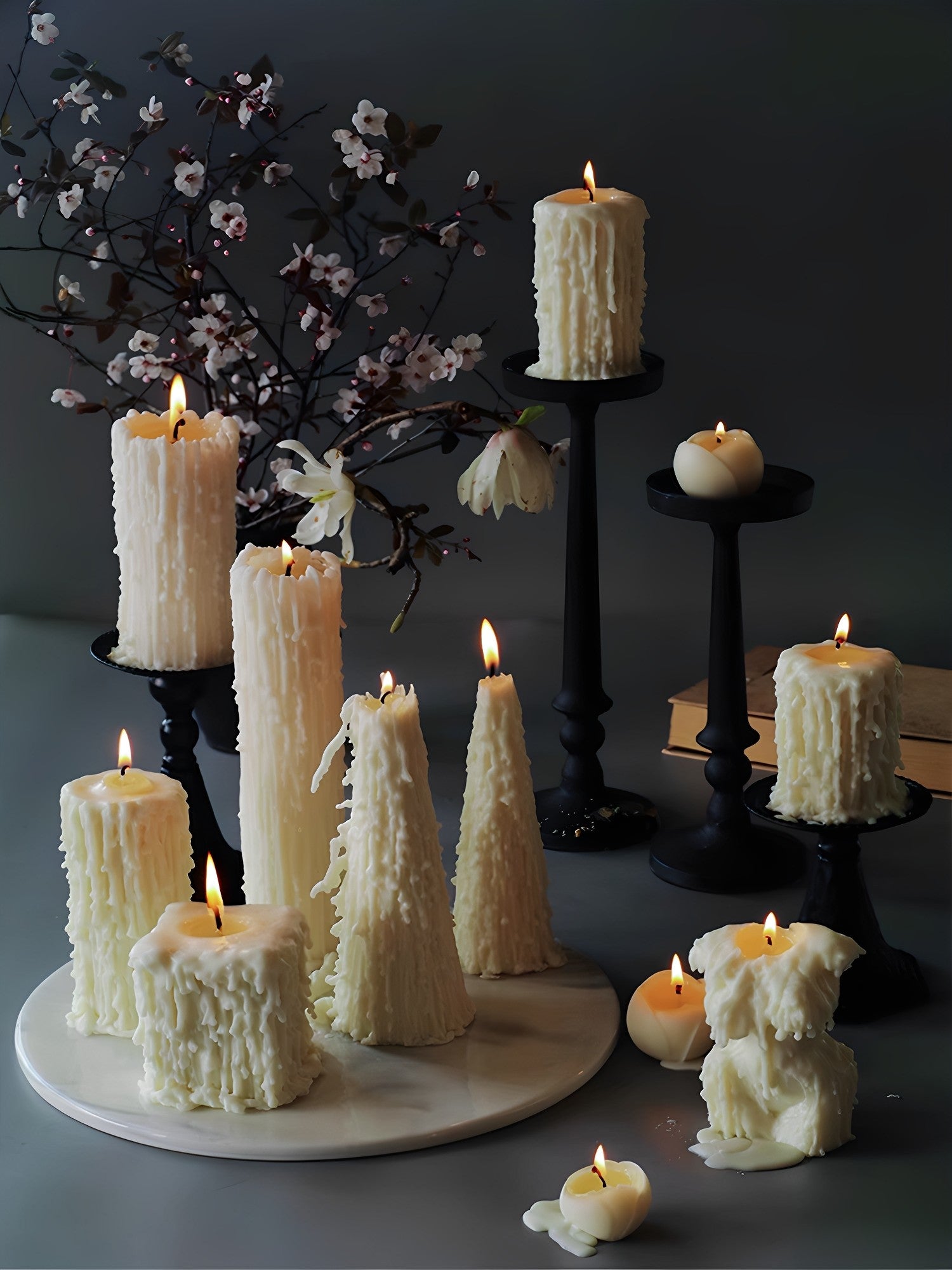 Aesthetic Teardrop Scented Candle French Vintage Home Accent