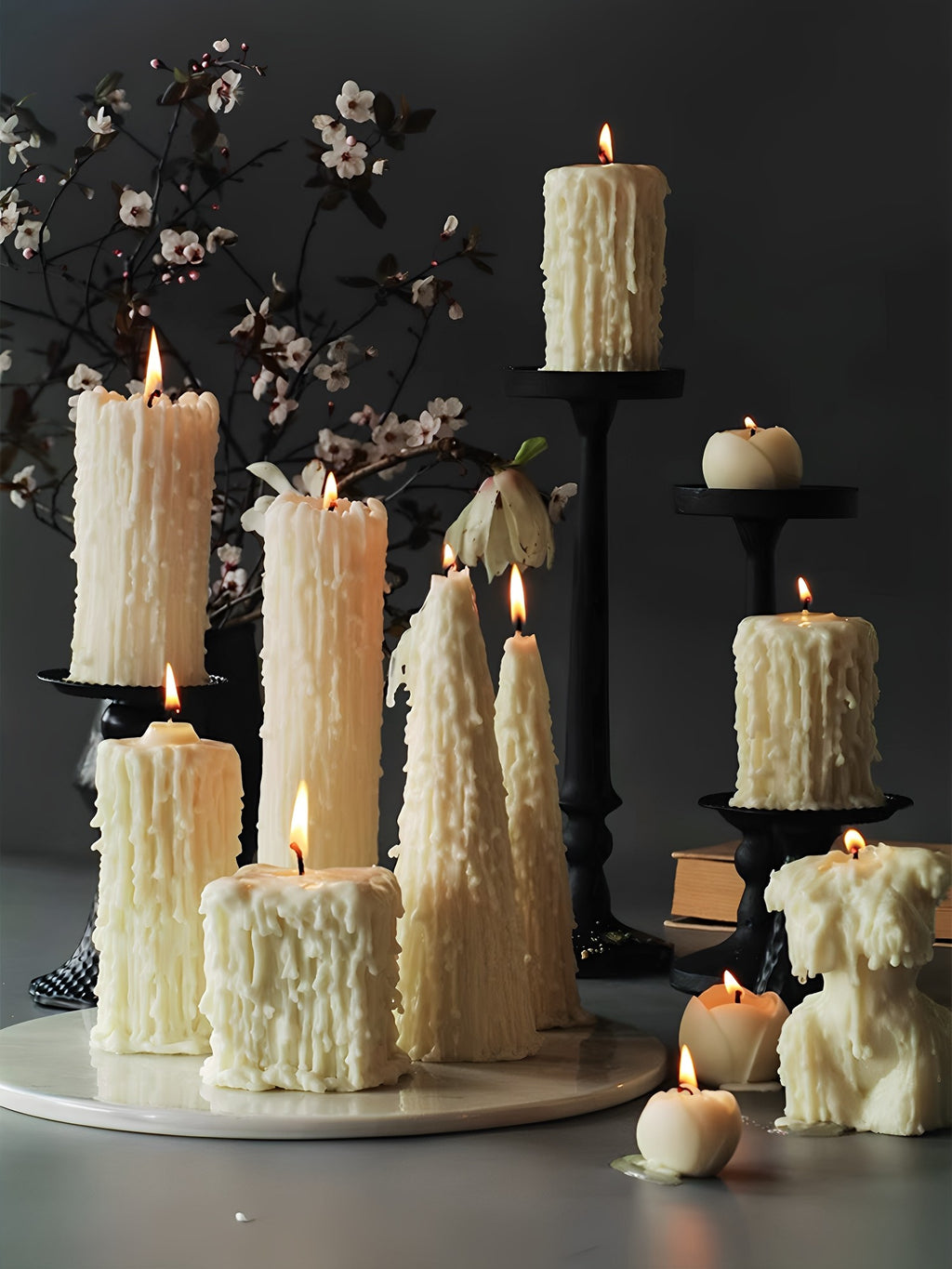 Aesthetic Teardrop Scented Candle French Vintage Home Accent